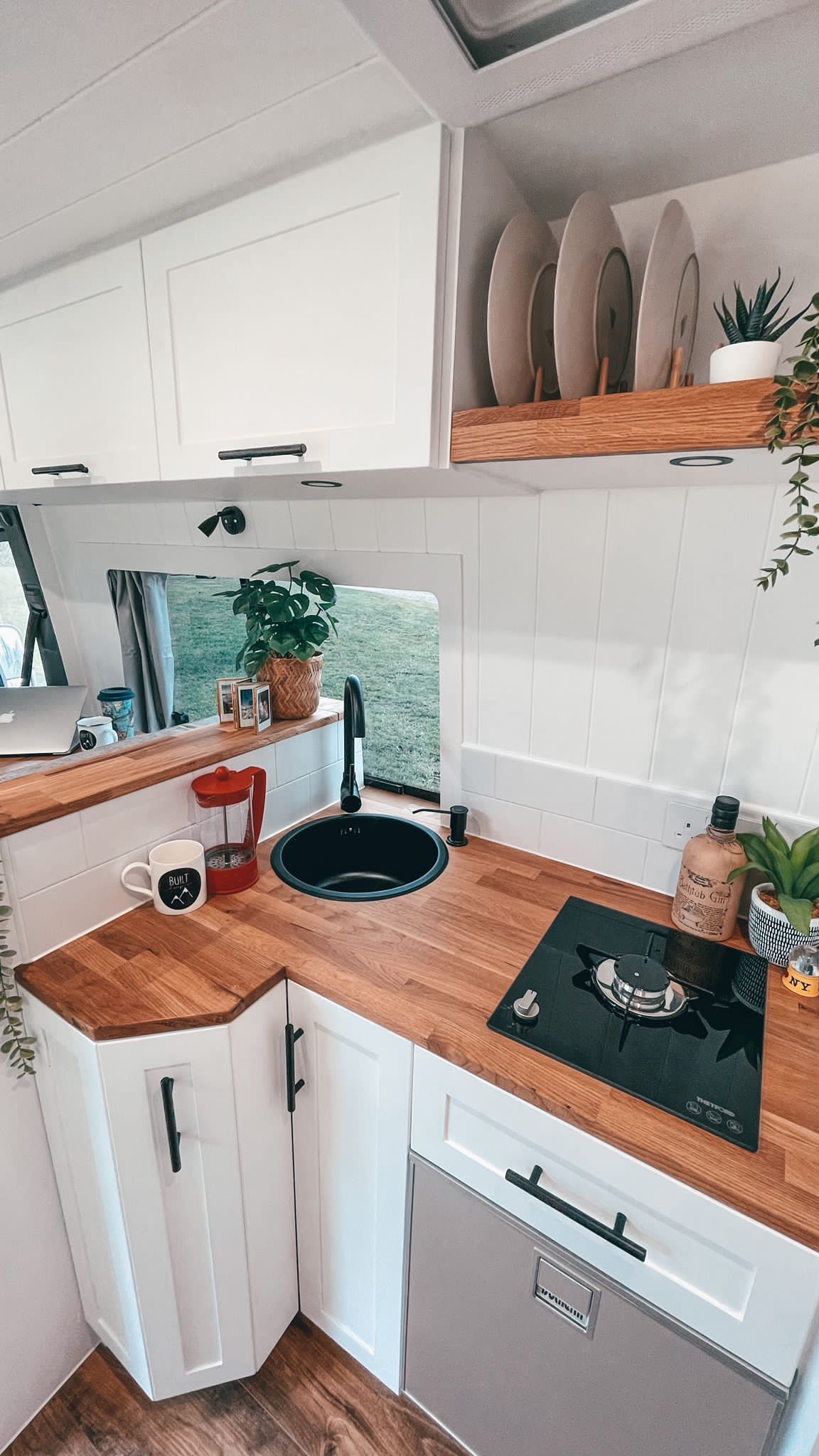 Inigo's kitchen with oak worktops